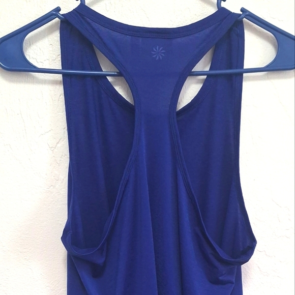 Athleta Blue Workout Women's Top Size M - Picture 4 of 7
